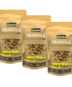 QUOKA Cevizli Üzümlü Granola 3 x 200 gr