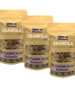 QUOKA Yer Fıstıklı İncirli Granola 3 x 200 gr