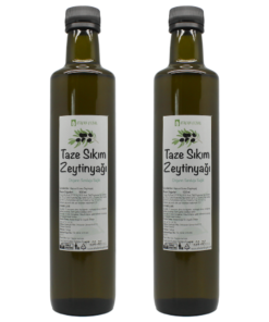 Atadan Doğal Aydın Yöresi Naturel Sızma Zeytinyağ Cam şişe 500 ml 2 li paket