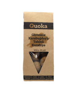 QUOKA Glutensiz, Rafine Şekersiz, Tahinli Kurabiye 1 paket x 80gr