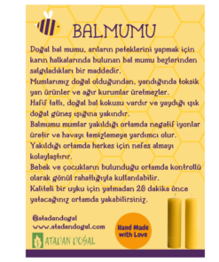 Alternative view of ARI GÜCÜ Balmumu Mum El Yapımı Doğal Kalpli Mum 4 Adet 3 cm x 3 cm